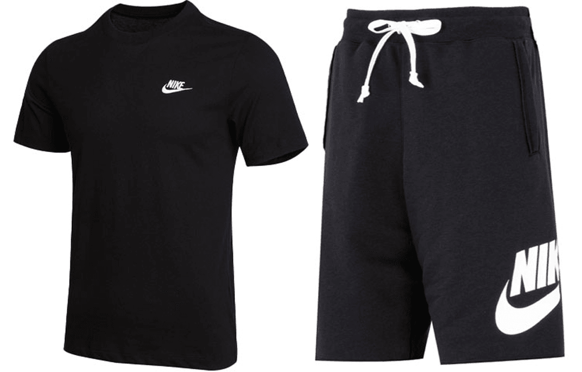 Спортивный комплект мужской футболка + шорты Nike Letter Print Logo Short - Boxette Shop